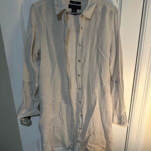 Tahari Women's Cream Button Down Shirt